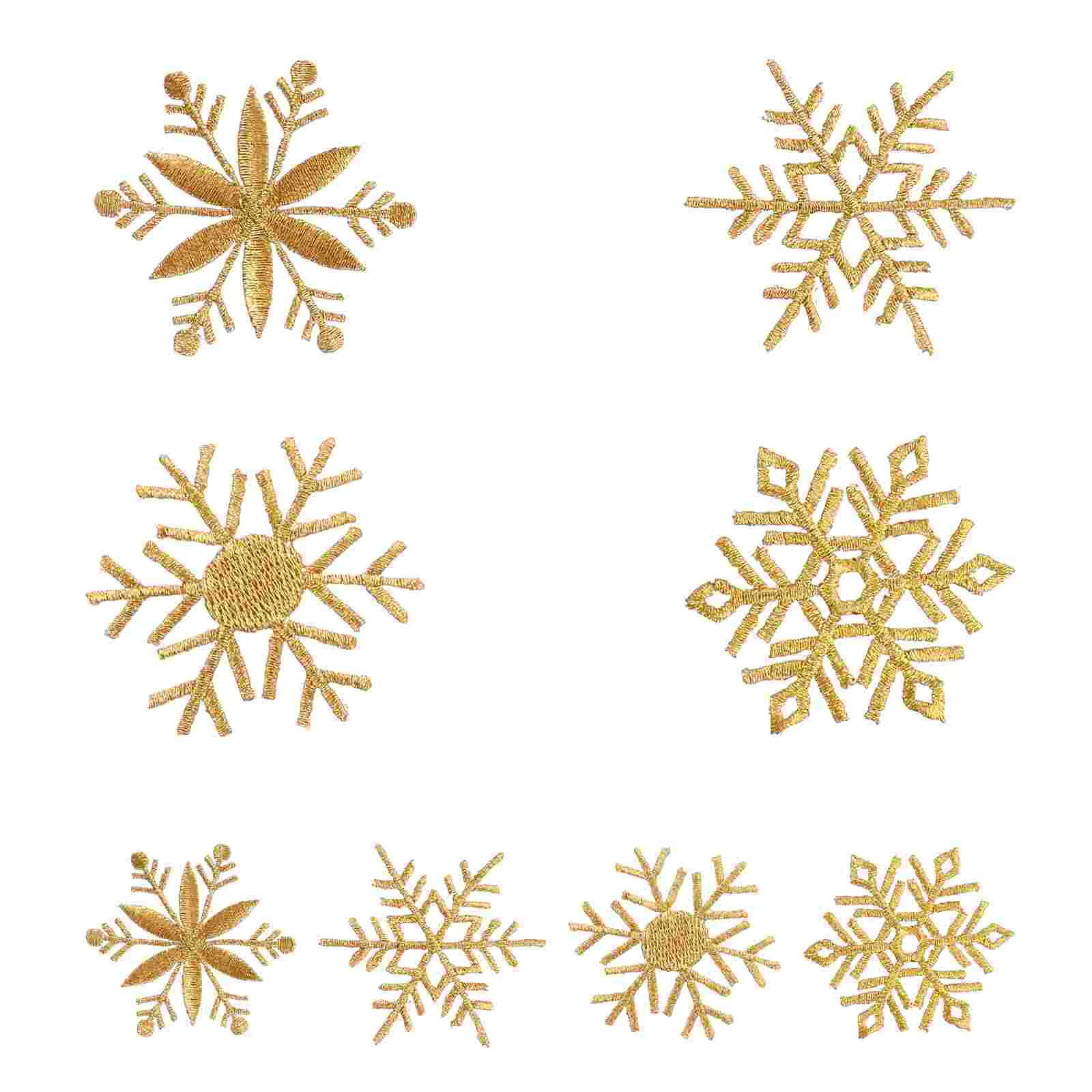 8 шт. товары для рождественской вечеринки вышитая нашивка в виде снежинки