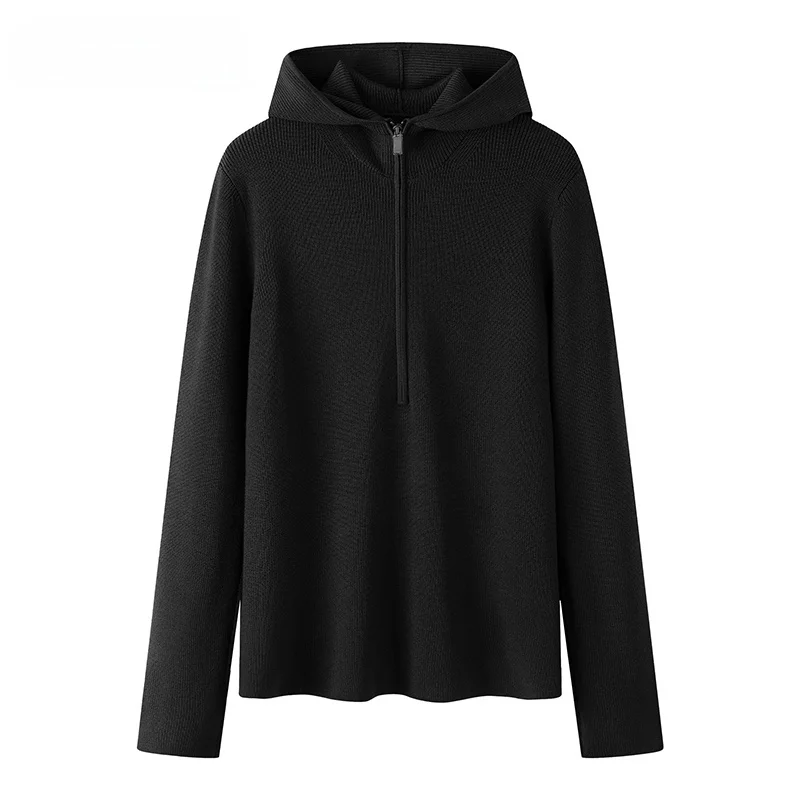 [Same Sle with Mall] Jiangnan Original Factory Осенний однотонный шерстяной свитер свободный женский