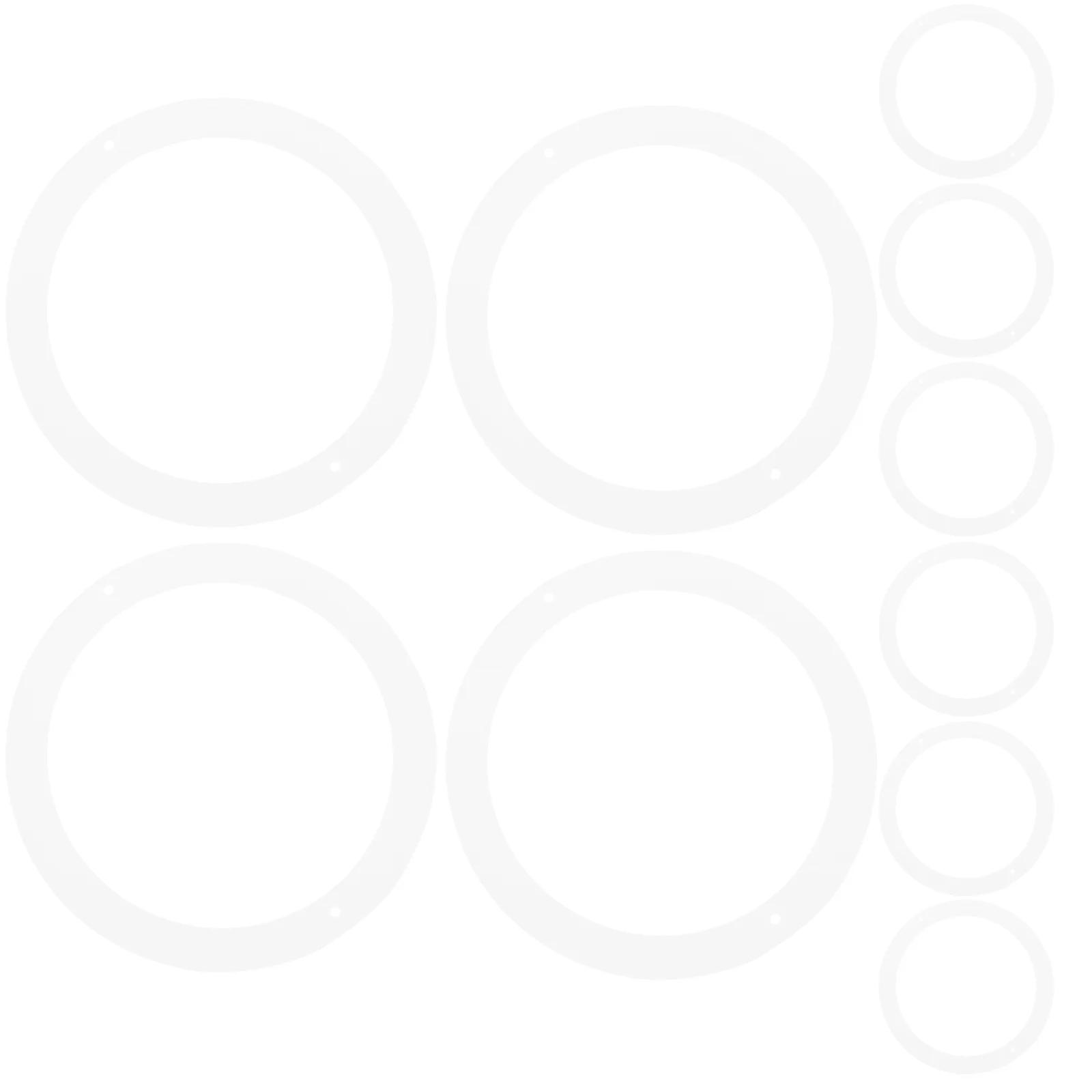 

20 Pcs Wide Mouth Glass Jars Gasket Flexible Silicone Rings Mason Supplies Sealing White Home