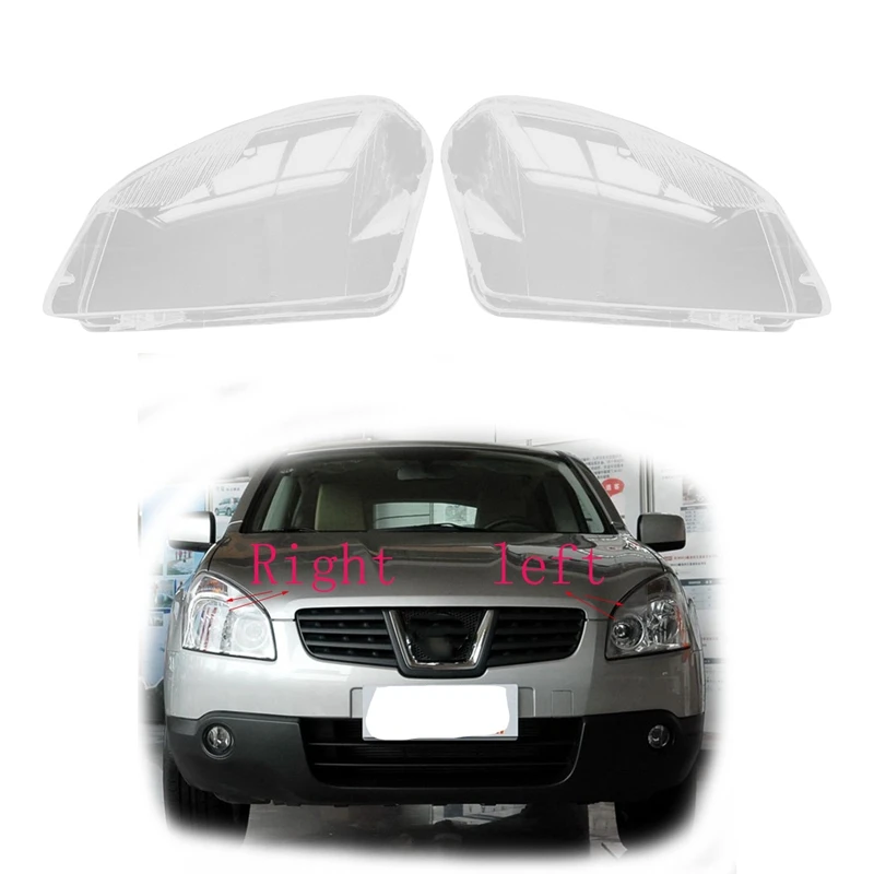 

For Nissan Qashqai 2008-2015 Headlight Shell Lamp Shade Transparent Lens Cover Headlight Cover
