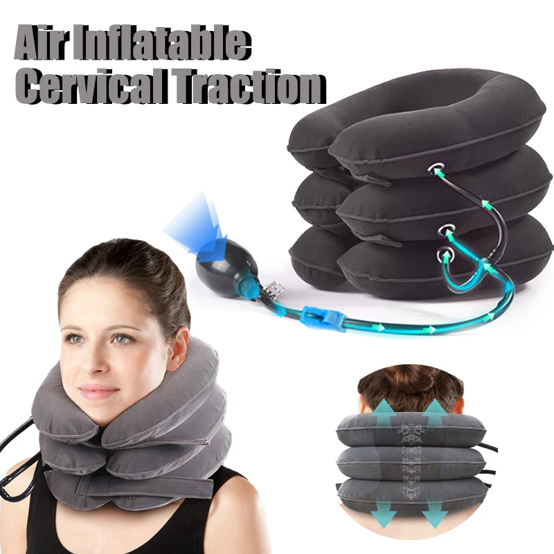 

Air Inflatable Cervical Traction Collar Medical Neck Massage Device Support Brace Posture Corrector Pain Relief Neck Stretcher