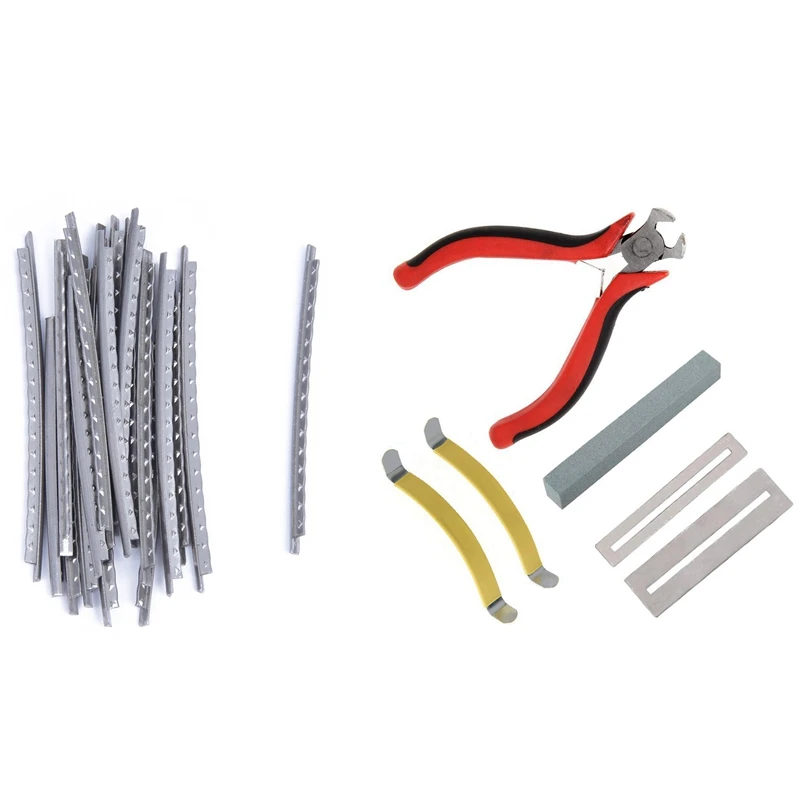 

20Pc Acoustic Guitar Fret Wire Fretwire Set 2mm & 6x Guitar Clean Polish Tools Luthier Tools Repair Kit Fret Cutter Wire