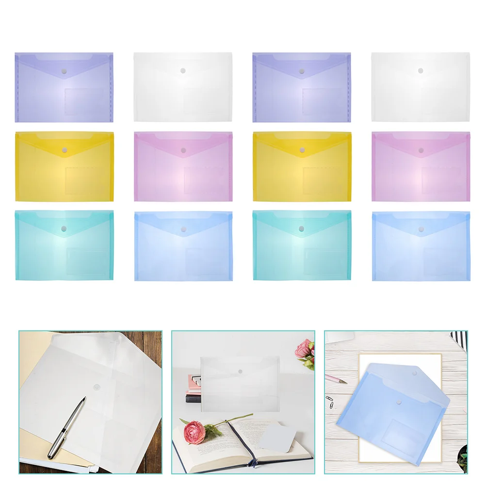 

File Folder Document Bag Holder Clear Folders Organizer Plastic A5 Envelopes Pouch For Storage Documents Paper Envelope Wallet