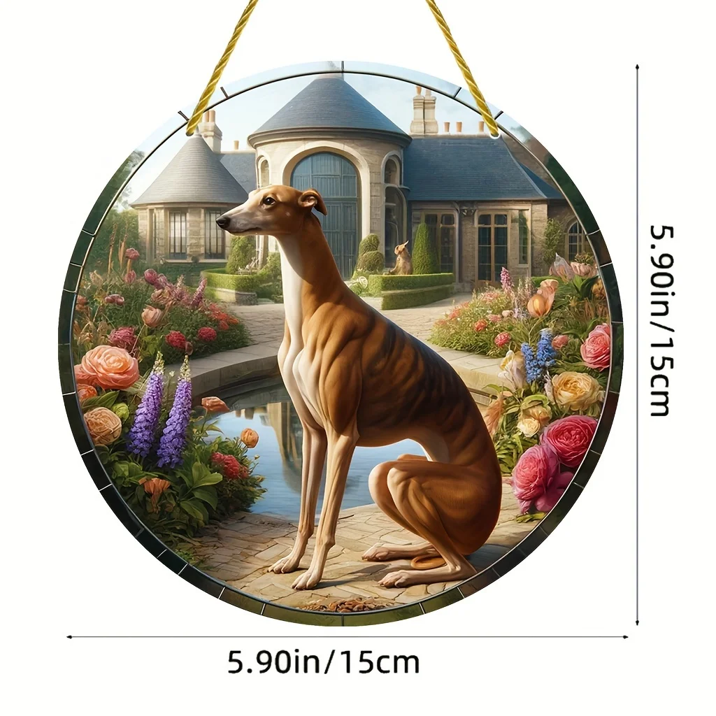 Испанский борзой витраж висящий Ловец солнца многофункциональная акриловая