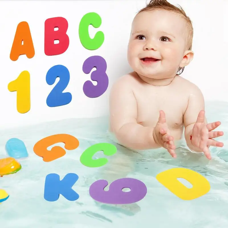 

Foam Bath Letters 36Pcs Bathtub Bathroom Education Learning Toys Foam Bath Letters Play Set ABC Foam Bath Shower Toys for babies