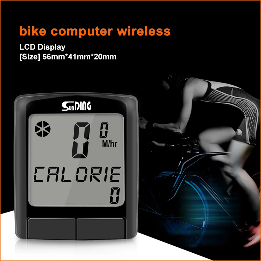 

Секундомер SUNDING, беспроводной проводной велосипедный одометр, велосипедный компьютер, секундомер, спидометр, часы, светодиодный цифровой дисплей