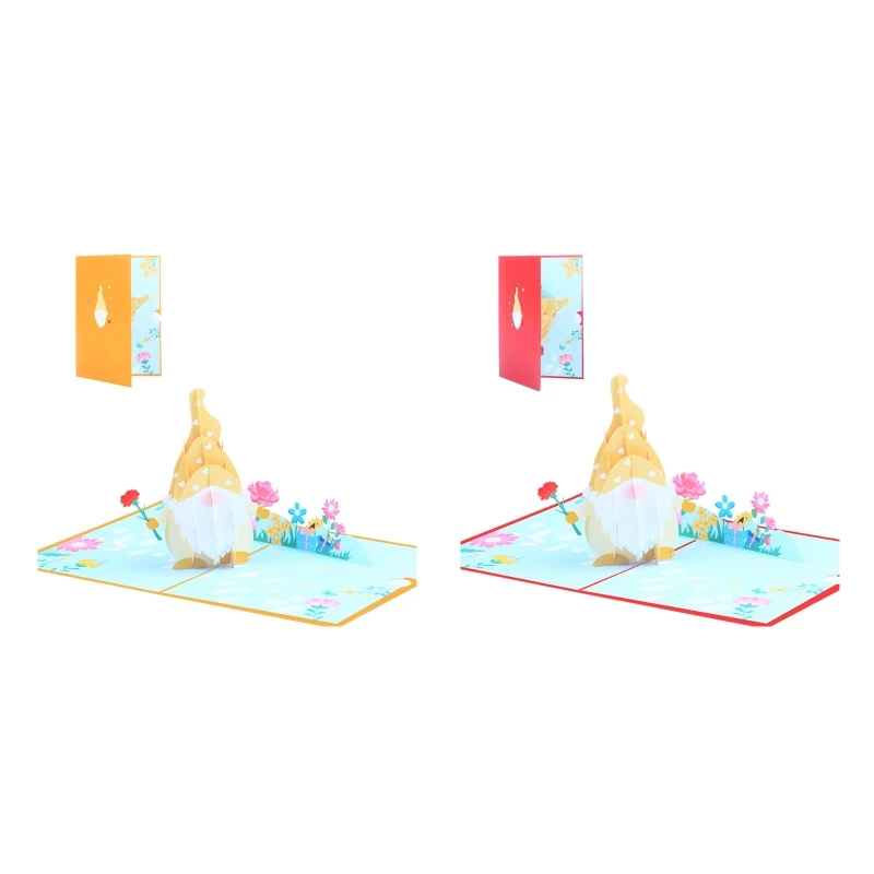 

3D открытки на день матери, гном, поздравительные открытки для мамы, открытка с конвертом