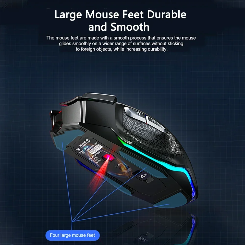 AULA SC550 Беспроводная игровая мышь двухрежимная перезаряжаемая светящаяся
