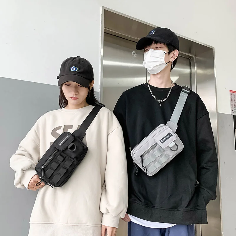 

Casual Trend Waist Bag Ladies Waist Pack And Phone Pack Street Style Hip hop Belt Bags Unisex Nylon Shoulder Crossbody Chest Bag