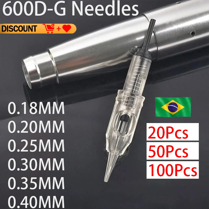 

20pcs Tattoo Cartridge Needle Disposable Permanent Makeup for 600D-G Tattoo Pen Digital Eyebrow/lips/eyeline Easy Click
