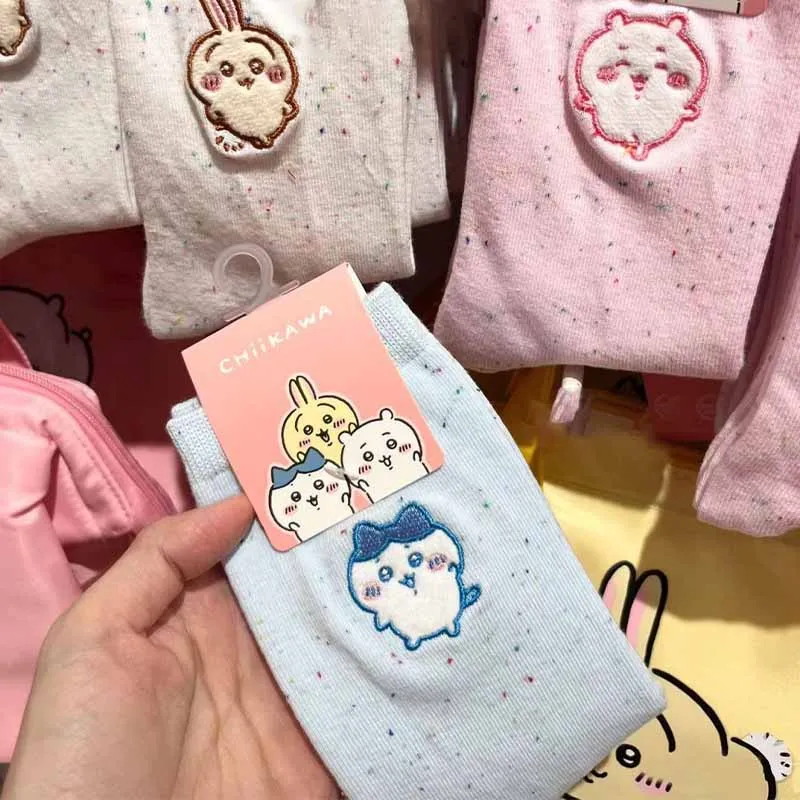 Симпатичные четырехсезонные носки Chikawas 3 пары Мультяшные Usagi средние Носки для