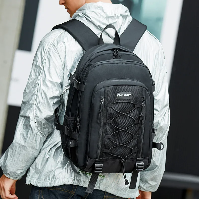 

Male Backpack Large Back Bag for Student 2023 Korean Fashion Man Backpacks Backbag Rucksack Laptop Teenagers Mochila De Viaje