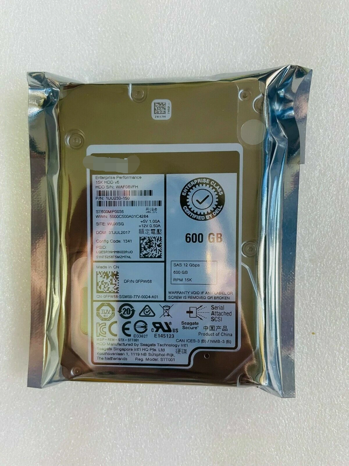 

FOR 2.5" 600GB DELL 0FPW68 ST600MP0036 SAS 12 Gbps Hard Disk Drive SFF 15K RPM 512