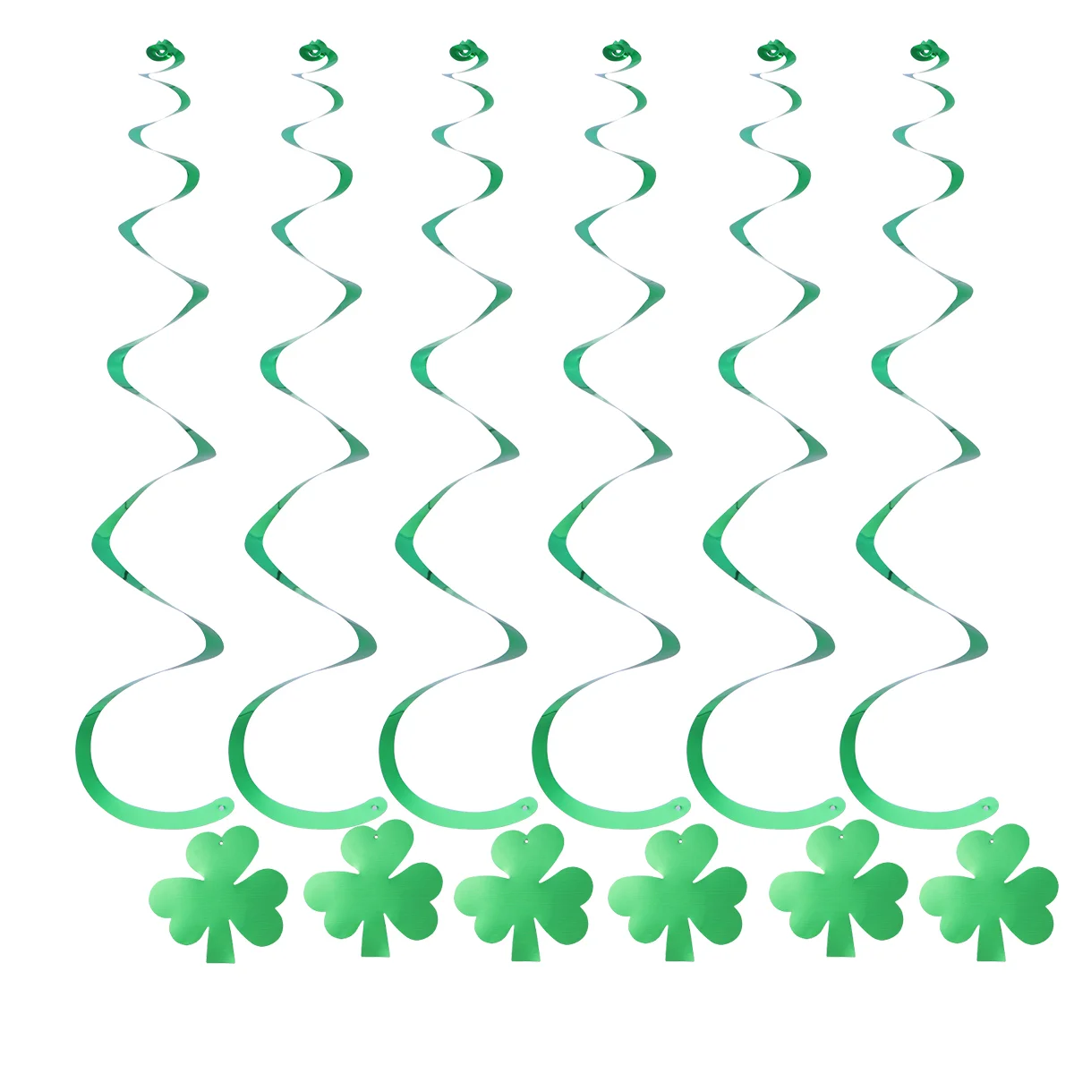 

St Day Patrick Shanging Shamrock Decorations Party String Foil Garland Decoration Swirls Banners Ornament Patricks Ceiling