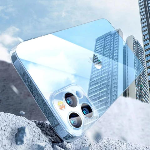 Ультратонкий Прозрачный чехол из поликарбоната для iPhone 11, 12, 13, 14 Plus, 15 Pro Max, 0,3 мм