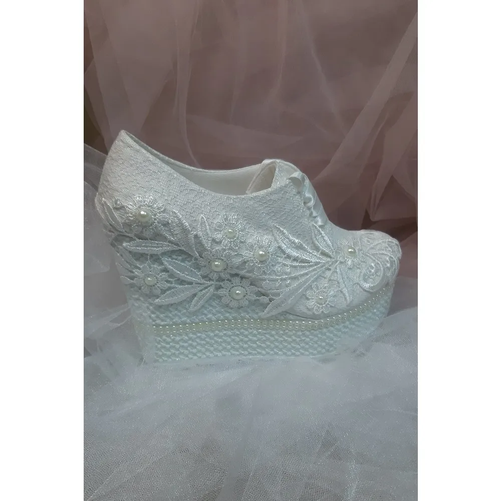 

Dorlie 1131 Series Toe Pearl Beaded Wedding Dress Shoe