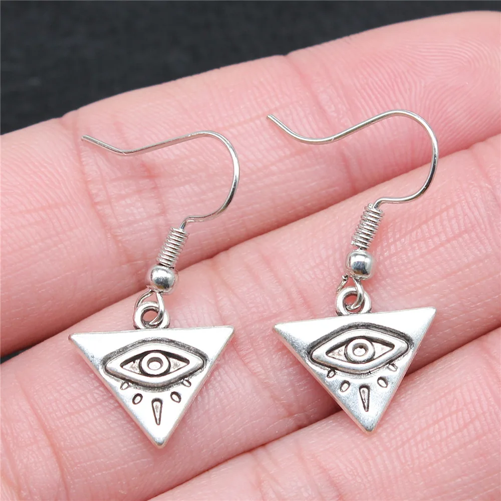 

Дропшиппинг серьги-капли Модные ручной работы простой дизайн 2 цвета треугольные глаза Подвесные серьги