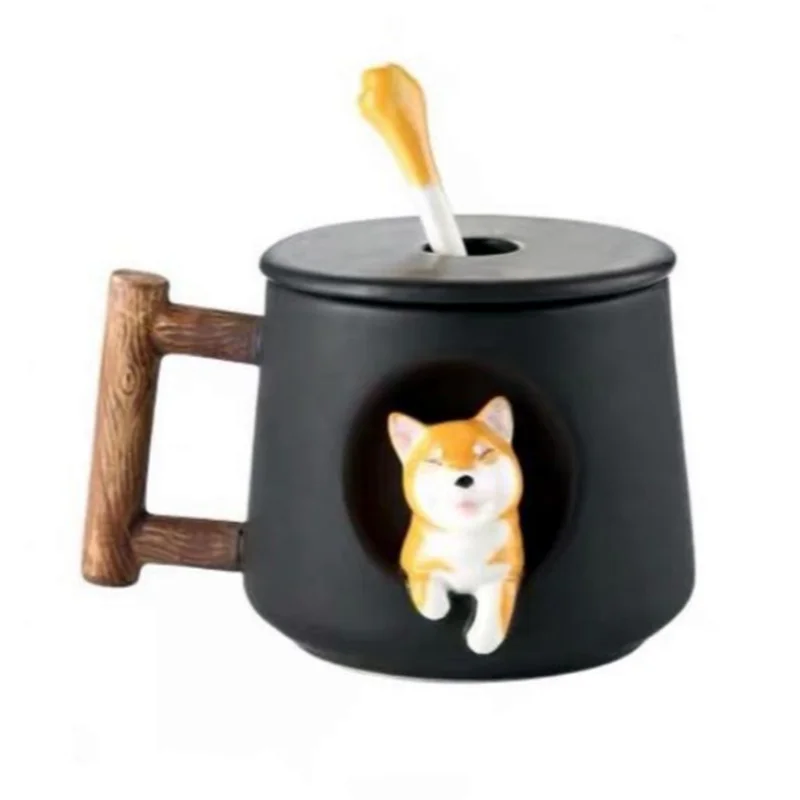 Мультяшная кружка Hachiko творчество Akita экологически чистая керамика инструмент