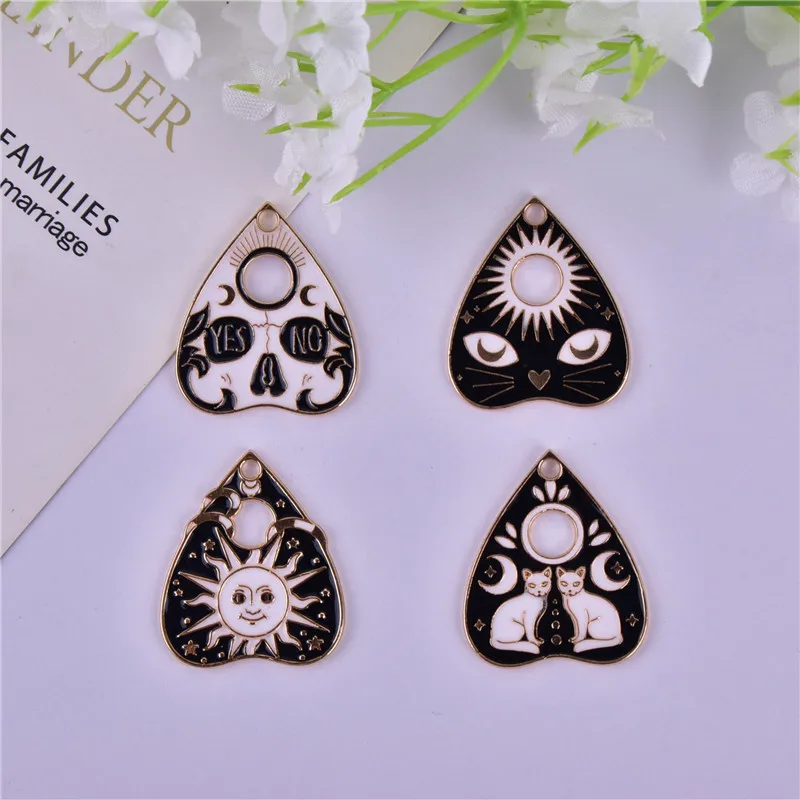 

New style 50pcs/lot color cats/sun pattern cartoon hearts shape alloy floating locket charms diy jewerly accessory