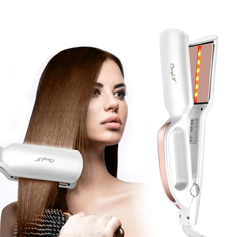 Профессиональный Выпрямитель для волос CkeyiN 58 мм, ультра широкий утюжок для волос, электрический выпрямитель, парикмахерские инструменты для укладки