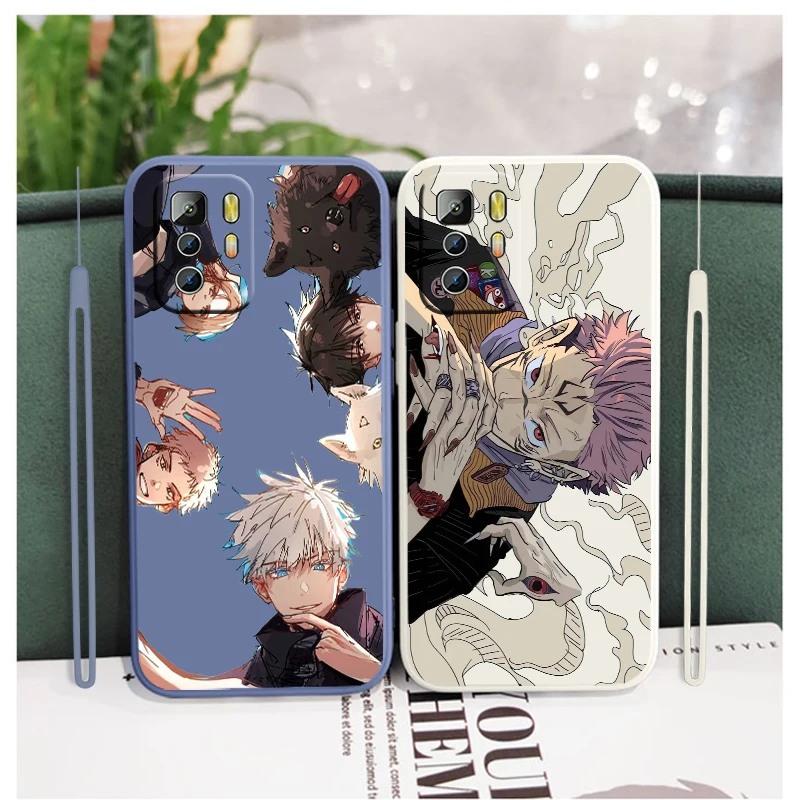 

Jujutsu Kaisen Itadori Yuuji cool Phone Case For Xiaomi Redmi Note 11 11S 11T 10S 10 9S 9T 9 8T 8 Pro Plus 5G Liquid Rope Cover