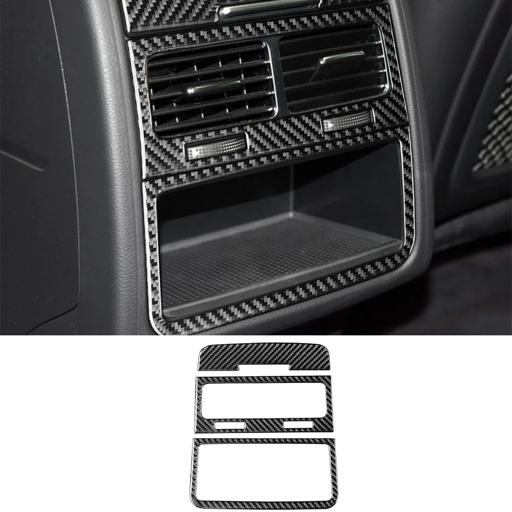 

for Volkswagen Touareg 2011-2018 Rear Seat Air Vent Decoration Cover Trim Sticker Car Interior Accessories Carbon Fiber