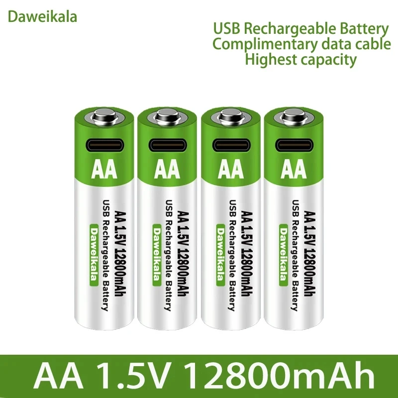 Аккумуляторная батарея USB 2024 в литиевая 1 5 мАч AA для дистанционного управления jugu