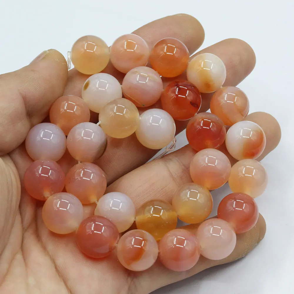 

14 мм, натуральный красный агат, сердолик, гладкие бриллианты, 15 дюймов, нитка, изготовление ювелирных изделий своими руками