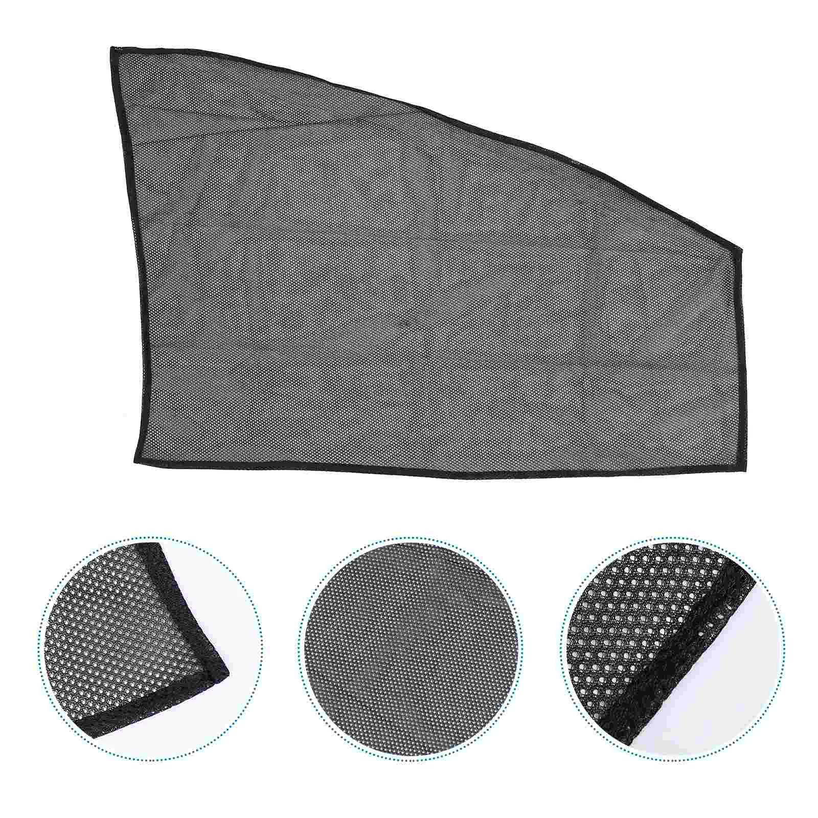 

2 Pcs Simple Convenient Window Shades Breathable Magnetic Curtains (Black)