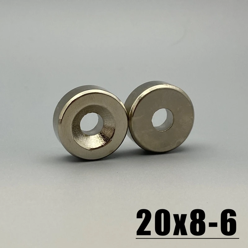 1/2/5/10 шт. 20*8-6 мм неодимовый дисковый магнит 20x8 отверстие 6 сверхмощный сильный