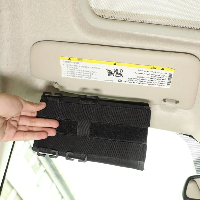 

For Fiat 500 2011-2015 Car Sun Visor Organizer Multi-Pocket Organizer Document Storage Pouch Car Accessories