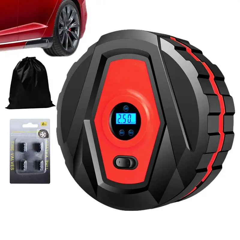 

Электрический шинный насос, портативный Электрический воздушный компрессор с предустановленной функцией, дорожные принадлежности для поездок, для велосипедов, шаров, автомобилей