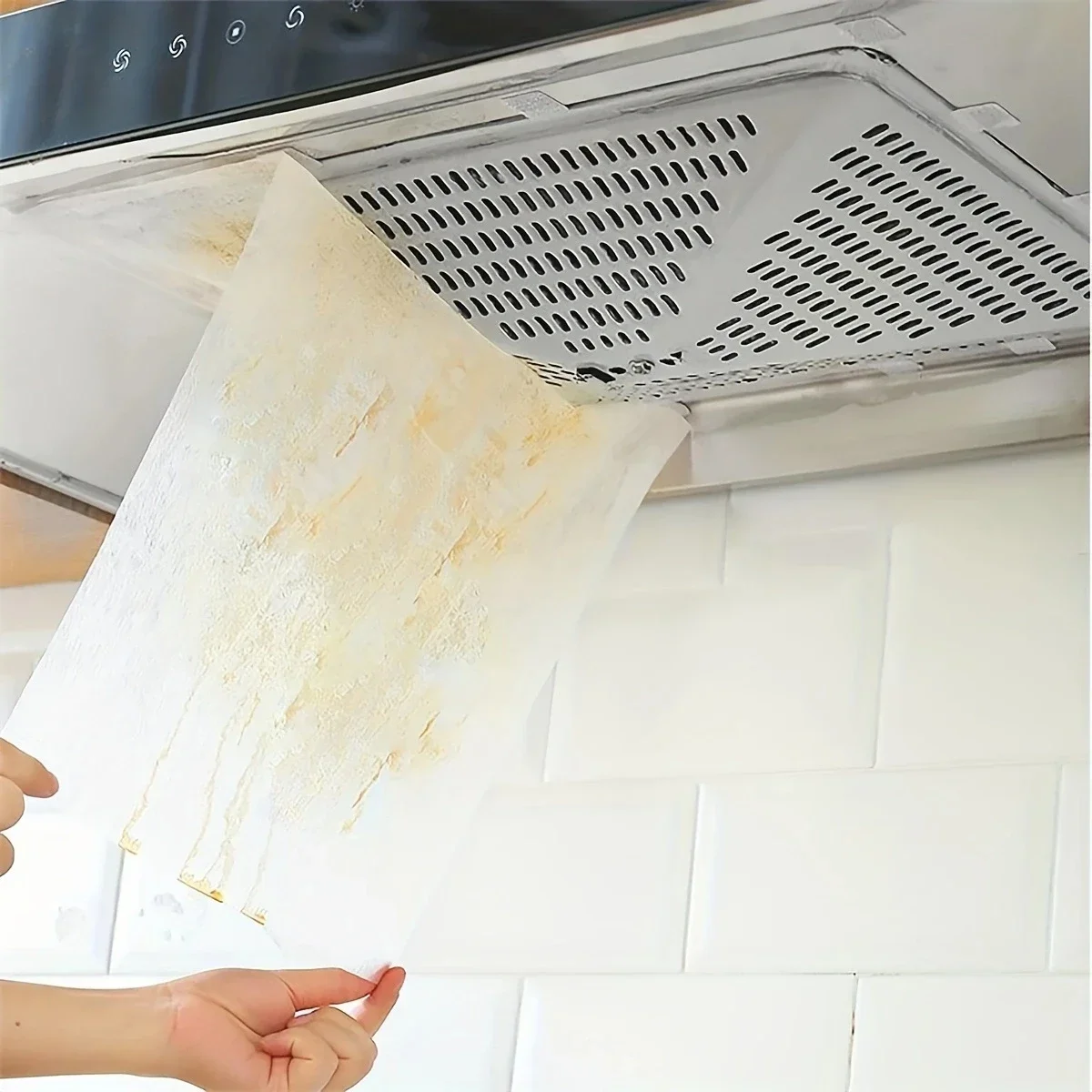 1 Шт. Кухонный Аксессуар Маслопоглощающий Бумажный Фильтр Сетка Масляная Ловушка