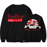 2022 new initial d drift akagi redsuns pullover japan anime ae86 printed pullovers trend jdm automobile culture sweatshirt tops