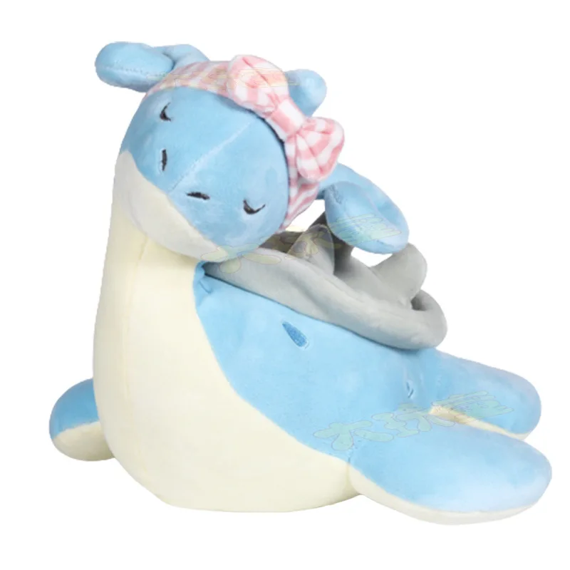 

25cm Cute Japanese Style Anime Sleeping Lapras Plush Toy Soft Stuffed Doll Pokemon Home Decor Birthday Gifts For Kids