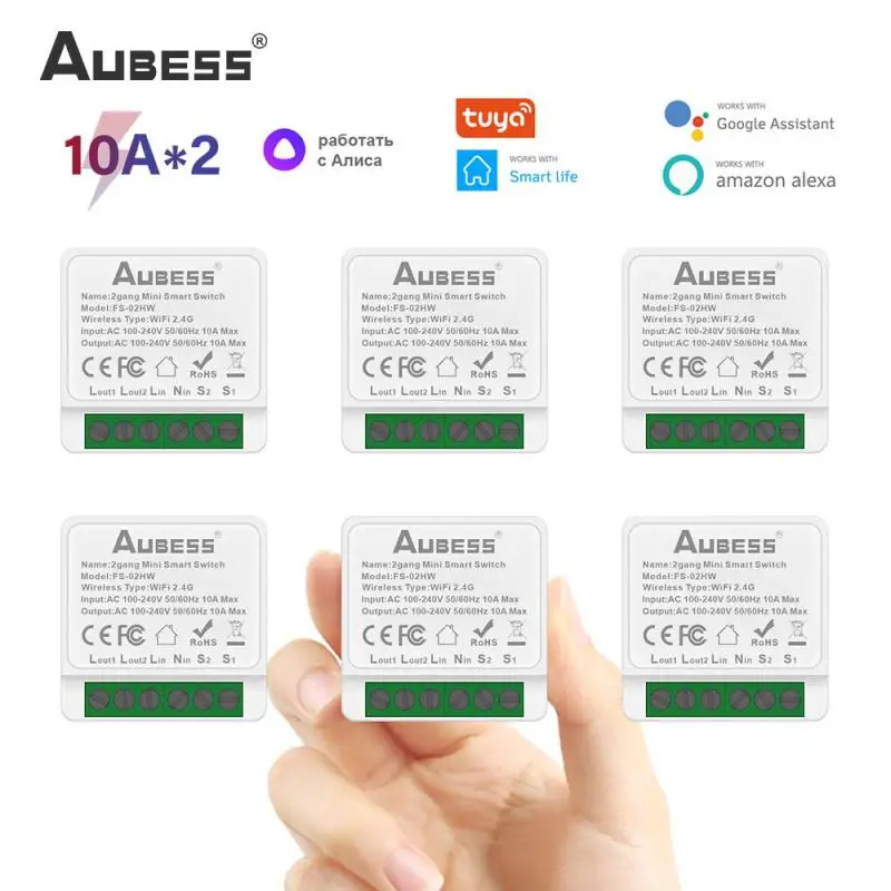 

Support 2-way Control Mini Breaker Module Wireless Switch Diy Smart Home 10a 16a Wifi Switches