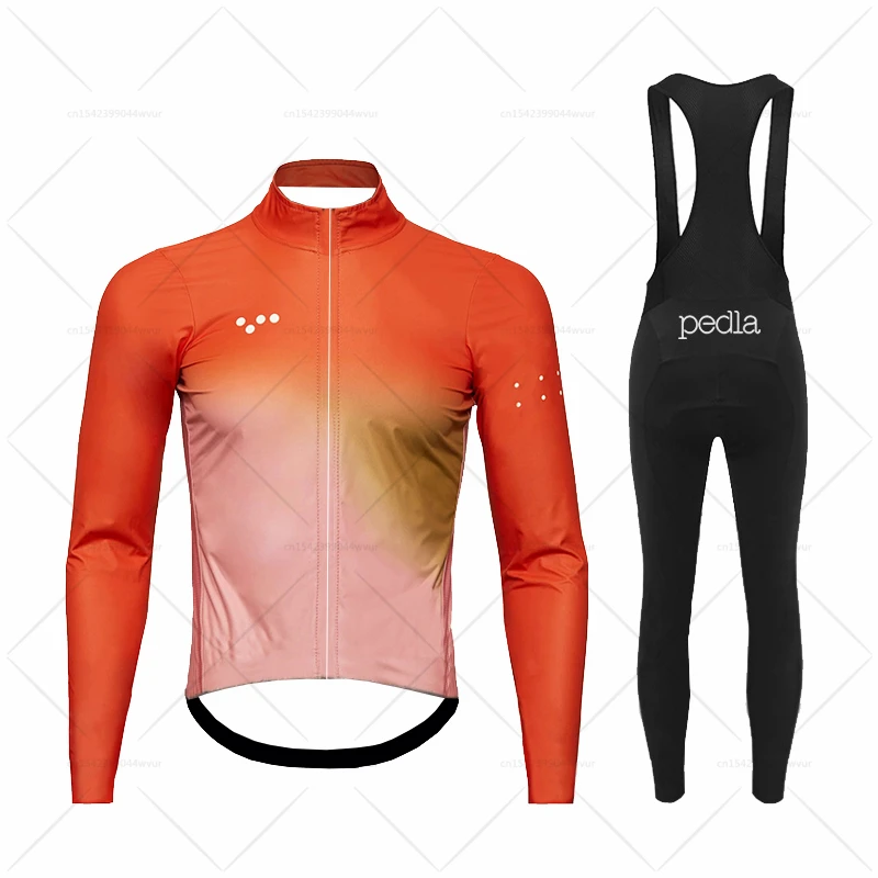 

2022 The Pedla Autumn Cycling Jersey Set Men Long Sleeve Cycling Clothing Road Bike maillot Sports Bicycle uniform Ropa ciclismo