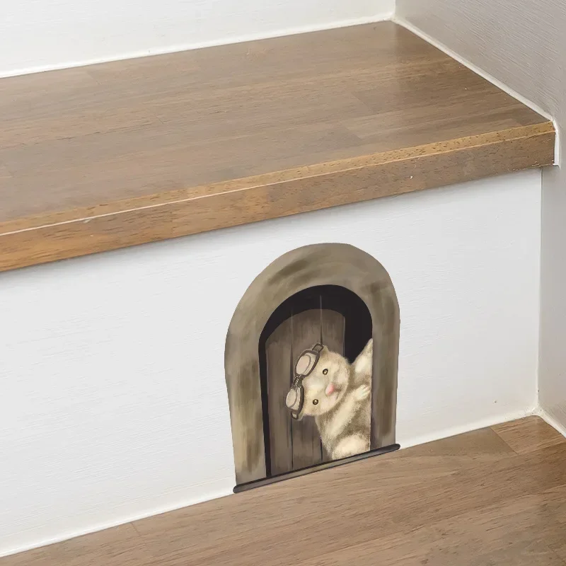 10 шт./набор наклейки на стену в виде мультяшной мыши