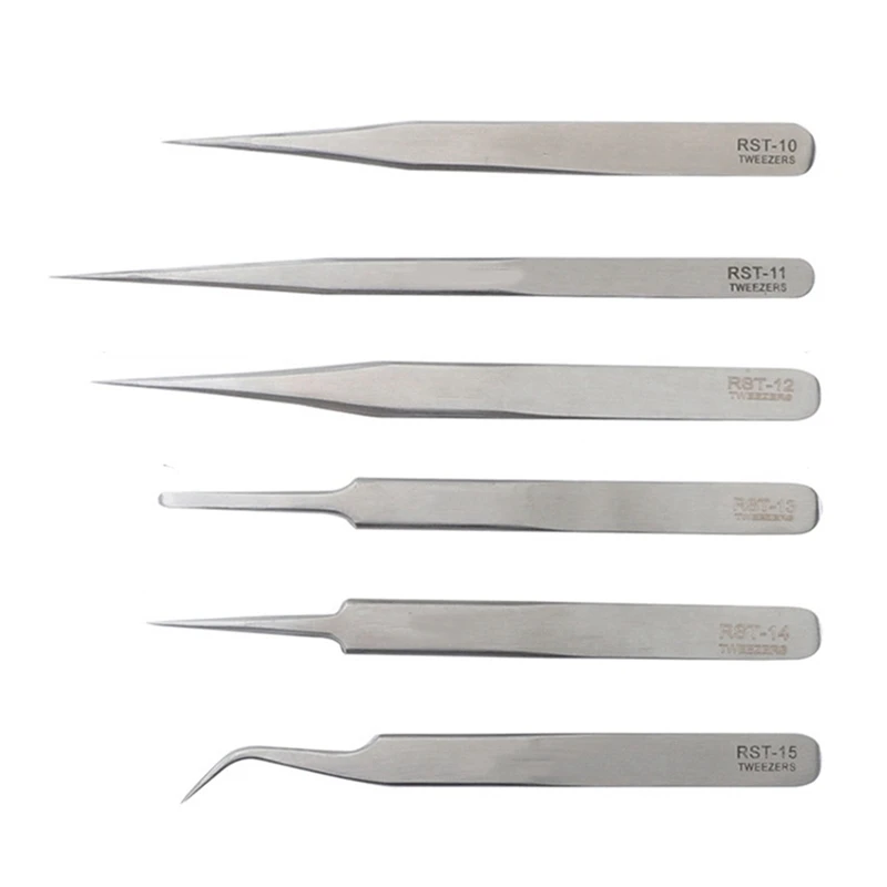 

Пинцет из нержавеющей стали, прецизионные заостренные локти, закаленный и утолщенный Антистатический пинцет, полирующие плоскогубцы