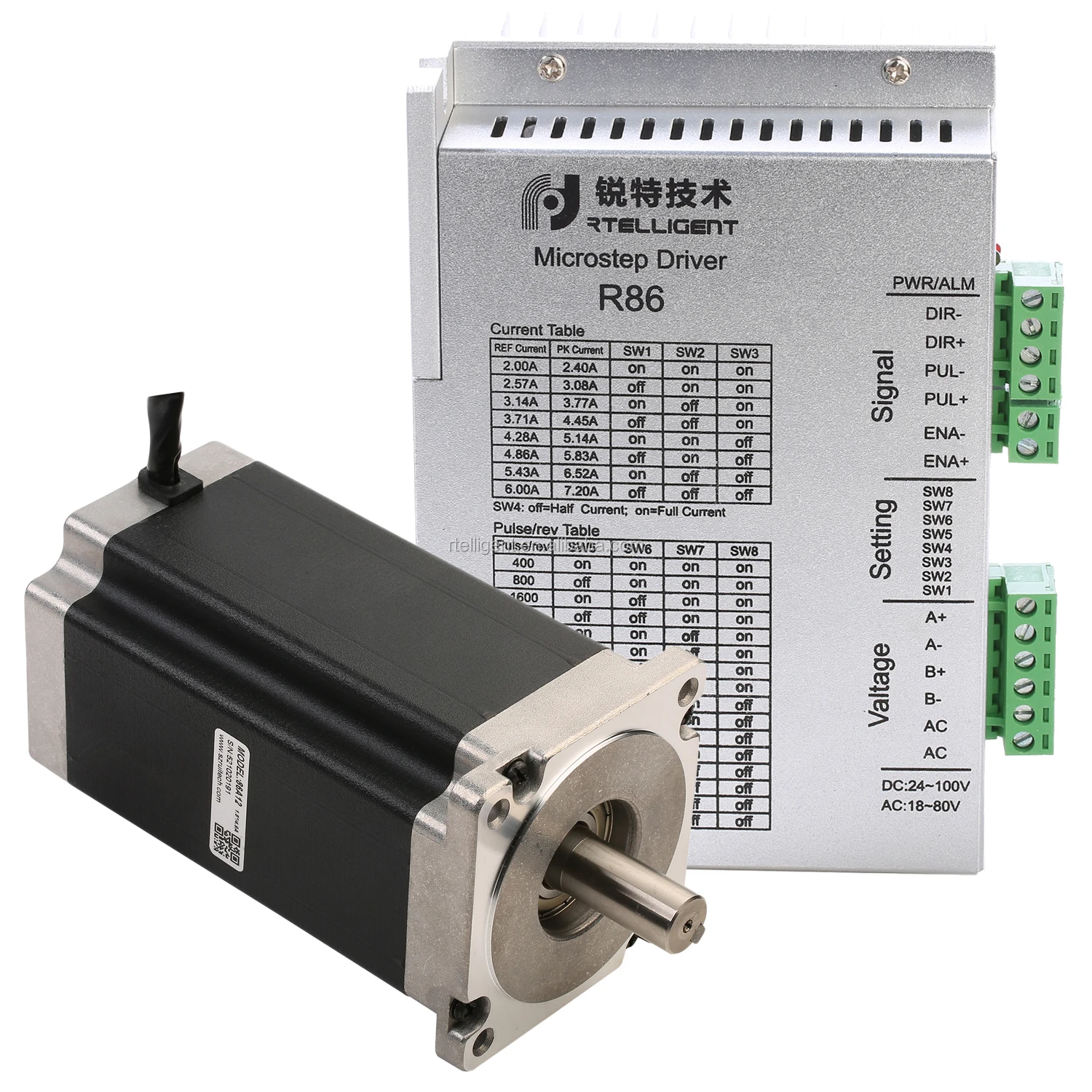 

Умный гибридный шаговый/шаговый двигатель 12 нм 2 фазы 6 А комплект ЧПУ Nema 34