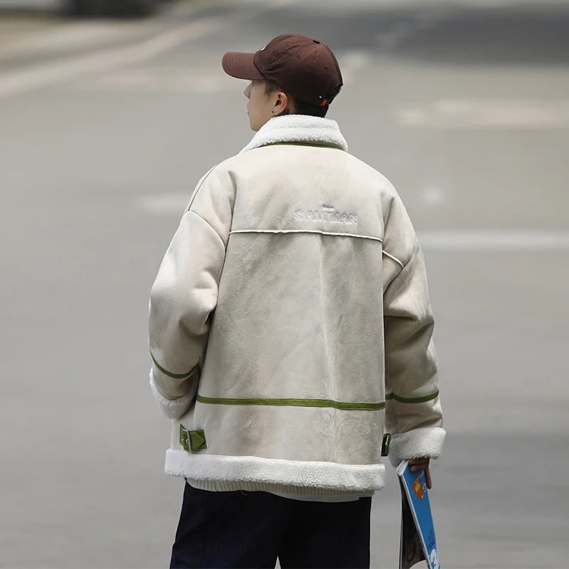 Hip Hop Winter Fleece Jacket Streetwear Men Harajuku Jackets Warm Coats Casual Zipper Coats Winter Thick Jackets Men's Clothing