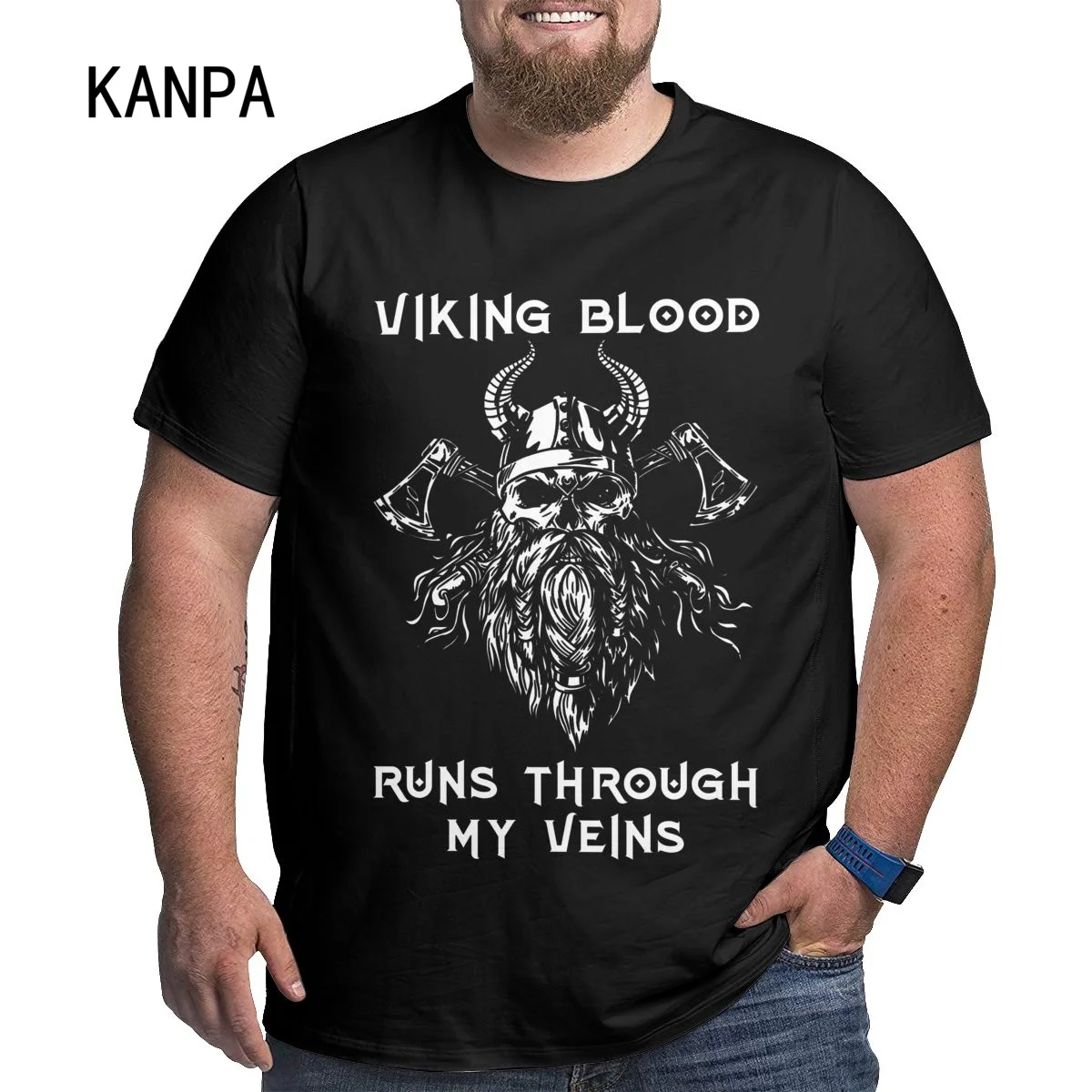 

Men Skull Of Ragnarok T Shirts Viking Valhalla Cotton Clothing Vintage Crewneck Big Tall Tees Plus Size 4XL 5XL 6XL T-Shirt