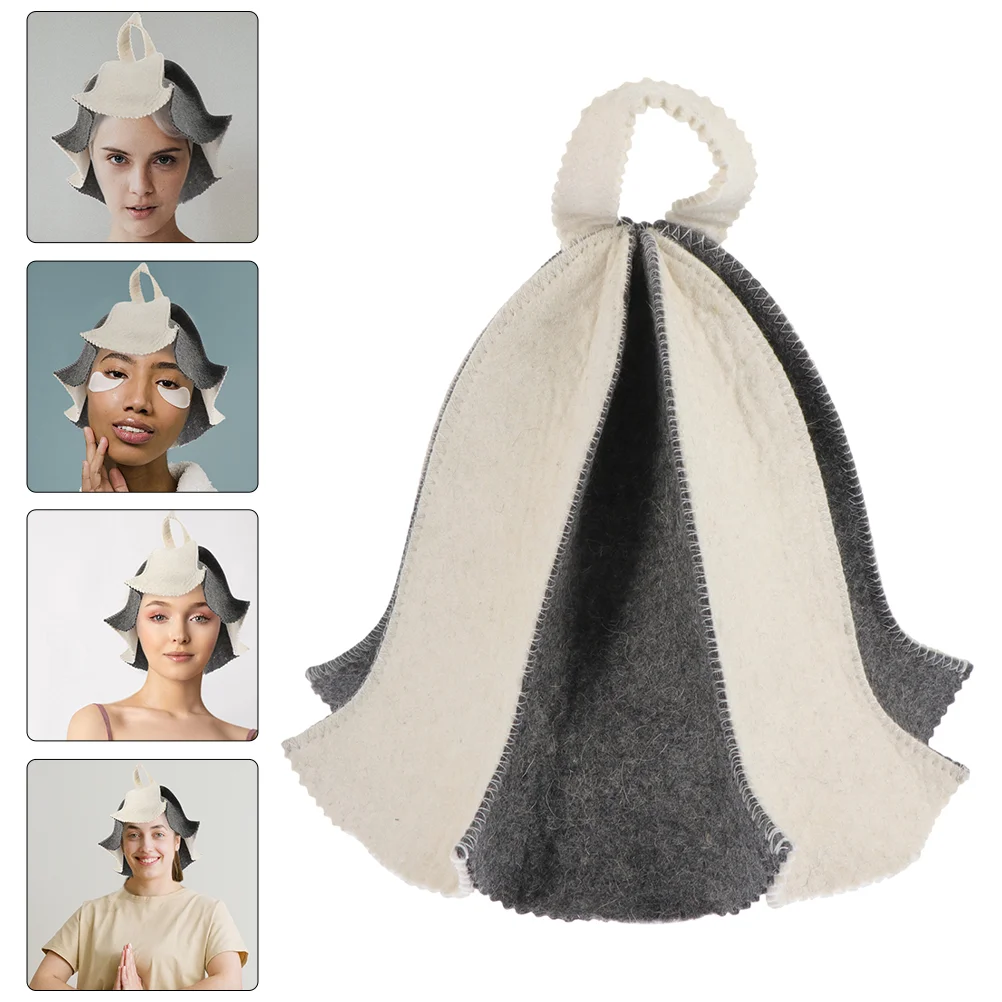 

Sauna Hat Hats Cap Head Felt Caps Womenbath Bonnet Shower Steam Room Banya Protectors Accesories Decorative Breathable Reusable