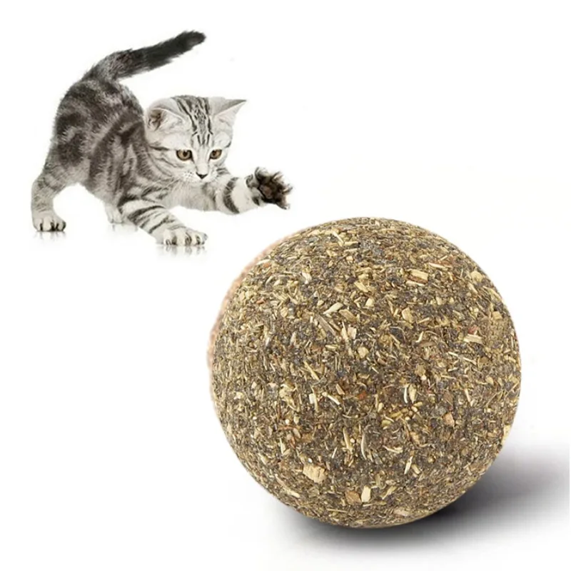 

Natural Catnip Cat Menthol Ball Toy Treats Healthy Natural Removes Hair To Promote Digestion Kittens Mint Grass Snack Pet Supply