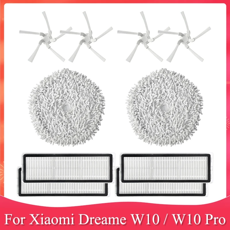 

Side Brush HEPA Filter Mop Cloth For Xiaomi Dreame W10 / W10 Pro Robot Vacuum Cleaner Spare Parts Accessories