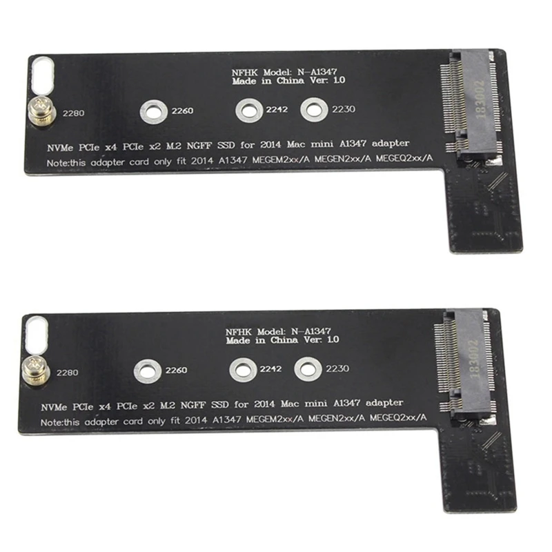 

2X New Nvme M2 SSD Converter Card To For Apply Mac Mini 2014 A1347 MEGEN2 MEGEQ2 Adapter