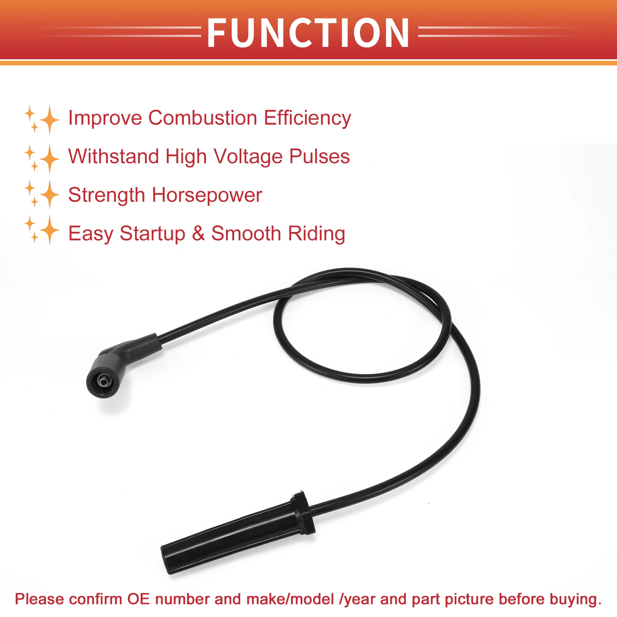 UXCELL 6 шт. Провод свечи зажигания Кабель катушки No. 89017743 для Chevrolet Impala 06-09