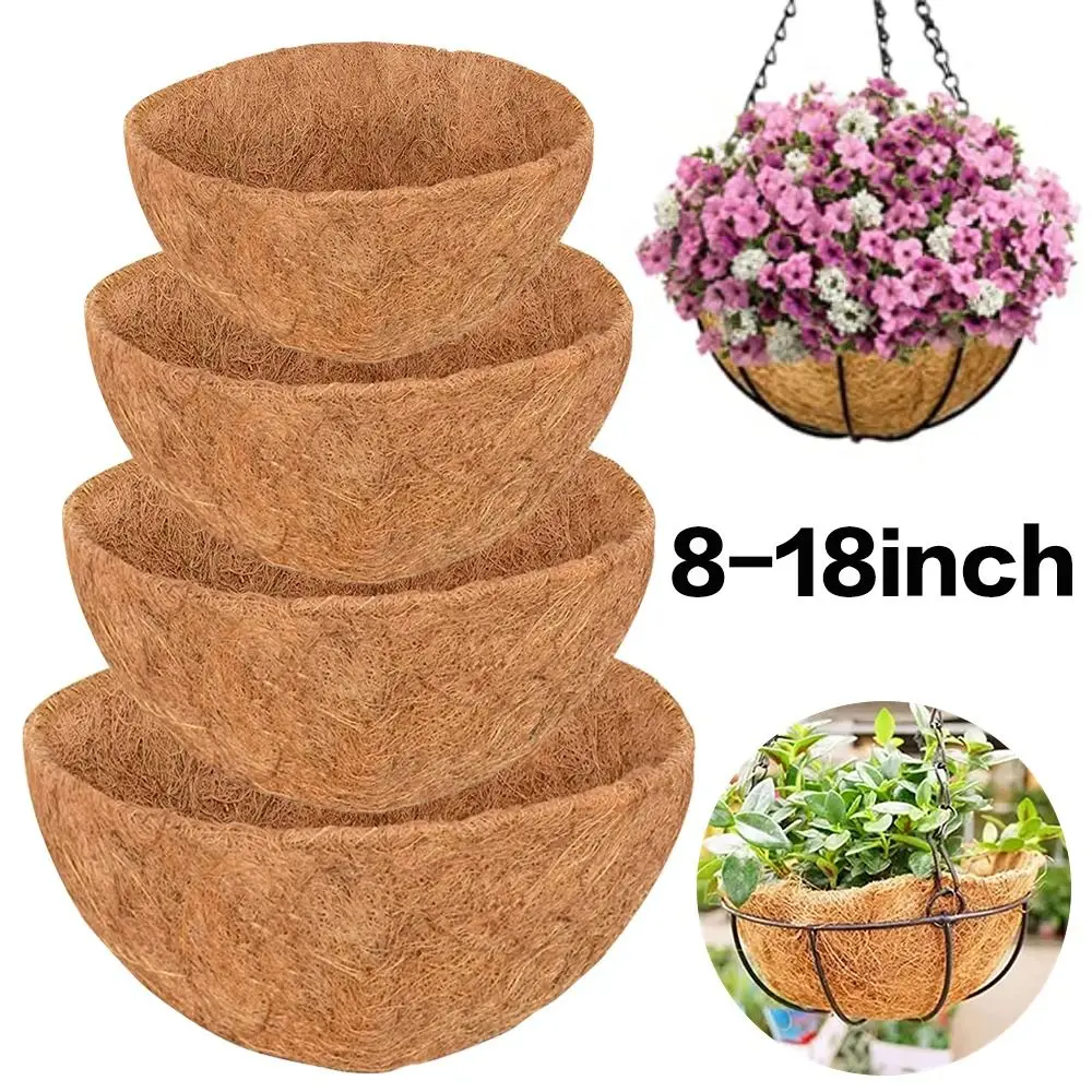 

Accessories 100% Natural Coco Round Outdoor Basket Replacement Liner Coconut Liners Hanging Basket Liner For Planters