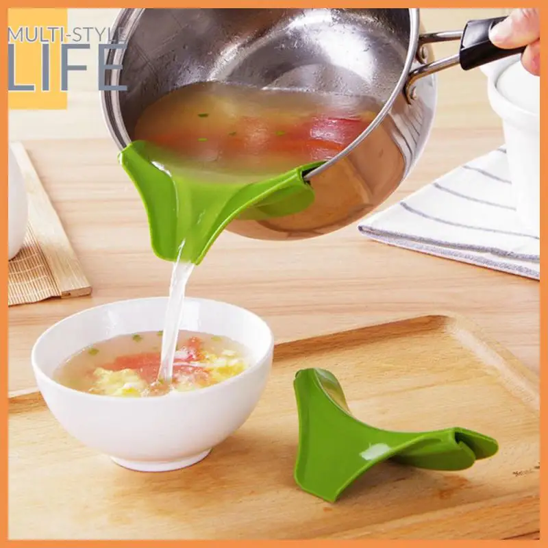 

6PCS NEW Silicone Pour Soup Funnel Kitchen Gadget Tools Water Deflector Cooking Mini Useful Kitchen Accessories Tools wholesale