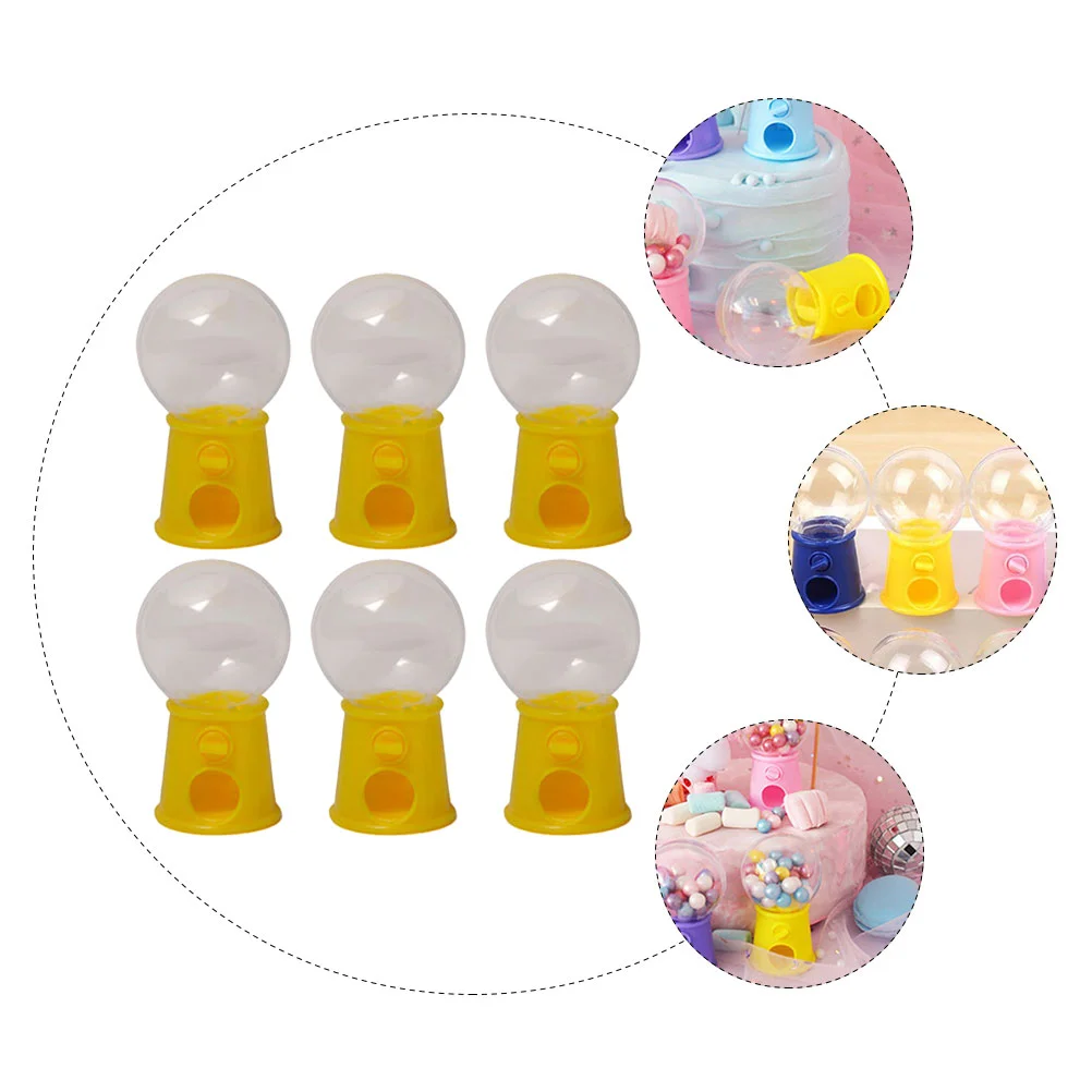 6 Pcs Mini Toys for Kids Machine Gumballs Candy Dispenser Cell Phone Machines Light